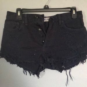 Navy high waisted shorts